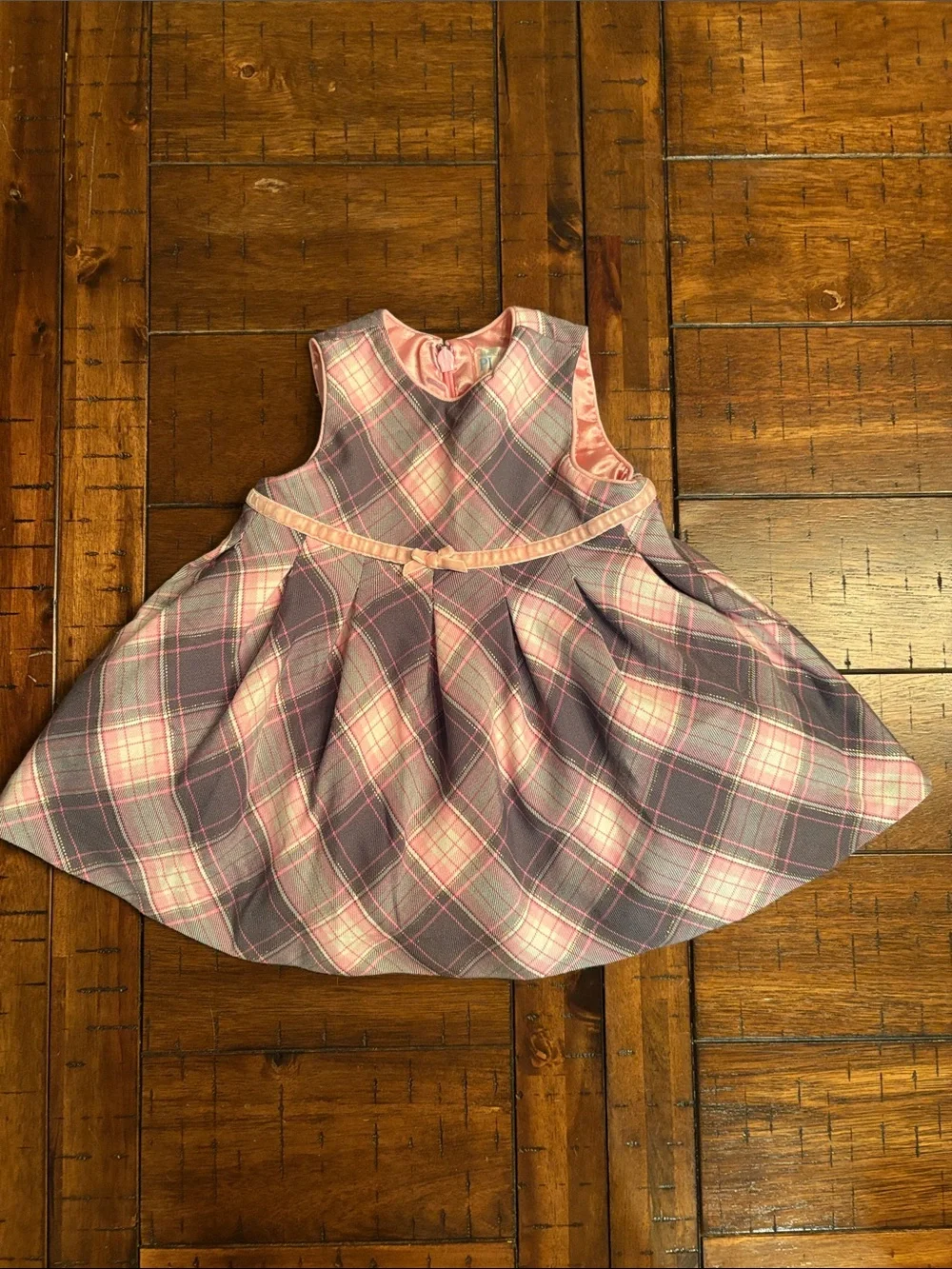The Children's Place Pink Plaid Dress - 0-3 Months - Double Lining